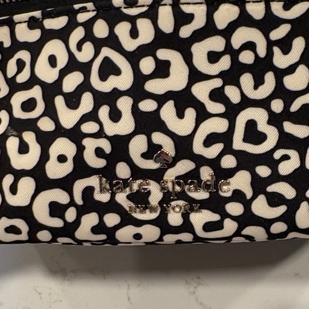 kate spade Black & White Leopard-Print Travel Cosmetic Case - Picture 5 of 5